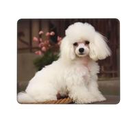 French Poodle Mouse Pad Waterproof Gaming Mousepad for Office Computer Mousepads for Desk Pad with Non-Slip Rubber Base Washable Cloth Mouse Mat 8.3 x 10.3 in