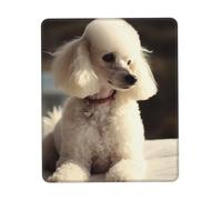 French Poodle Mouse Pad with Non-Slip Rubber Base 8.3 x 10.3 in Mouse Mat with Stitched Edge Gaming Mousepad for Wireless Mouse Computer Laptop Home Office Desk Pad