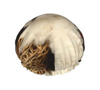 french poodle Print Shower Cap - Reusable, Double Layer, Hotel Travel Essentials, Salon Shower Hat Accessories One Size