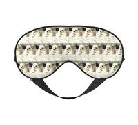 French Poodle Printing Soft Dual-Use Sleep Blocks Light Efficiently Blackout Eye Mask for Sleeping