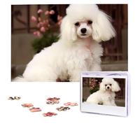 French Poodle Puzzles for Adults 1000 Pieces, Wooden Puzzle Personalized Jigsaw Puzzles from Photos, Challenging Puzzle Art Painting Home Decor Birthday Party Gift (29.5" x 19.7")