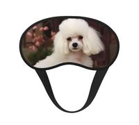 French Poodle Sleep Mask for Side Sleeper, Blackout Eye Mask for Women Men, Zero Pressure Sleeping Masks Soft Breathable Eye Cover Comfortable Blindfold Eyeshade for Night Sleep