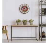 French Poppies Wall Clock