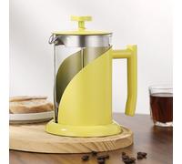 French Press Coffee Maker Coffee Press With 3 Filters System Heat Resistant Thickness Borosilicate Glass Stainless Steel Cold Brew Coffee Tea Pot Easy To Clean