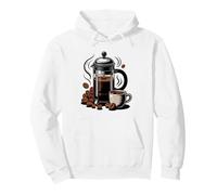 French Press Devotee Starts Every Morning Four Minute Steep Pullover Hoodie