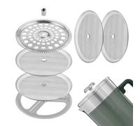 French Press Filter Replacement Parts Compatible with 48oz Stanley French Press Coffee Maker, 6 Pcs Stainless Steel Set Containing Spiral Disk, French Press Screen and Triangular Disk