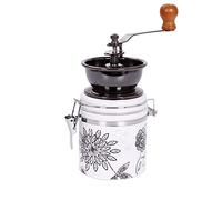French Press Manual Coffee Grinder Ceramic Core Hand Mill Coffeeware Beans Pepper Spice Coffee Pot(White)