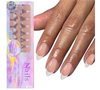 French Press On Nails - 150Pcs French False Nails - Fake Nail White Tip False Nail Kit - Full Cover Stick on Nail Art Manicure Decorations