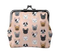 French Print Charm and Versatile Coin Purse Exquisite Waterproof Kiss Lock Wallet for Keys Cards