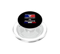 French Republic Certificate of Poverty Unemployment Debt PopSockets PopGrip for MagSafe