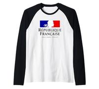 French Republic Marianne Liberty Equality Fraternity Stack Raglan Baseball Tee