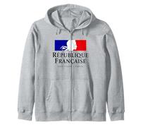 French Republic Marianne Liberty Equality Fraternity Stack Zip Hoodie