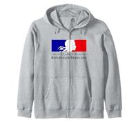 French Republic Marianne Liberty Equality Fraternity Zip Hoodie
