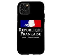 French Republic Marianne Stack White Lettering Distressed Case for iPhone 11 Pro