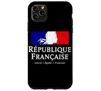 French Republic Marianne Stack White Lettering Distressed Case for iPhone 11 Pro Max