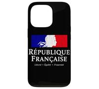 French Republic Marianne Stack White Lettering Distressed Case for iPhone 13 Pro