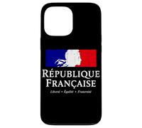 French Republic Marianne Stack White Lettering Distressed Case for iPhone 13 Pro Max