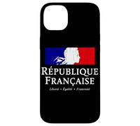 French Republic Marianne Stack White Lettering Distressed Case for iPhone 14 Plus