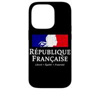 French Republic Marianne Stack White Lettering Distressed Case for iPhone 14 Pro
