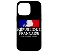 French Republic Marianne Stack White Lettering Distressed Case for iPhone 14 Pro Max