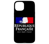 French Republic Marianne Stack White Lettering Distressed Case for iPhone 15 Plus