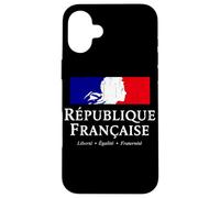 French Republic Marianne Stack White Lettering Distressed Case for iPhone 16 Plus