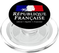 French Republic Marianne Stack White Lettering Distressed PopSockets PopGrip for MagSafe