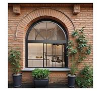French Retro Aluminum Alloy Sliding Windows with Tempered Glass for Home Indoor Decor and Space Partition