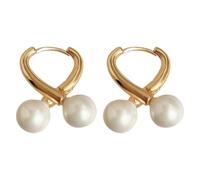 French Retro Cross Pearl Earrings Temperament Niche Design Light Luxury Ear Cuffs Simple Personalized Stud and Accessories