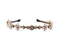 French Retro Headband Female Korean Style Thin Side Net Red Temperament Headband Flower Pearl Headdress