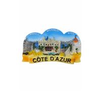 French Riviera Cannes Monaco Nice Refrigerator Magnet Travel Souvenir Fridge Decoration 3D Magnetic Sticker Hand Painted Craft