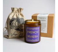 French Riviera Luxury Hand Poured Candle | Eco Friendly | Vegan | Hand Crafted, | 50+ Hour Burn Time | Soy Wax | Handmade | Artisian | Small Batch | Sea Salt & Lavender