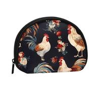 French Roosters Coin Purse Personalized Coin Bag for Women Men Change Purse Small Wallets with Zipper Mini Shell Coin Pouch Outdoor Shopping Change Storage Bag Handbags Gifts