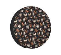 French Roosters Holloween Tire Covers Waterproof Anti Uv Coversfor Truck Trailer