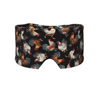 French Roosters Print Eye and Ear Muffs Blackout Sleeping Noise Blocking Ear for Adults Kids Men Women