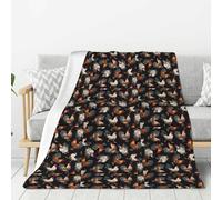 French Roosters Print Lightweight Warm Blanket Soft Thick Blankets Bedroom Camping Living Room Traveling
