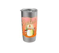 French Salut Funny Chicken Eggs School Stainless Steel Insulated Tumbler
