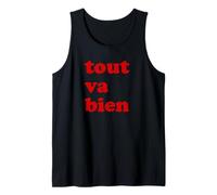 French Saying Tout va bien Paris Vacation French Quote Tank Top