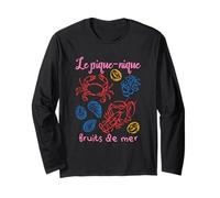 French Seafood Picnic Shirt Le Pique-Nique Fruits de Mer Long Sleeve T-Shirt