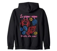 French Seafood Picnic Shirt Le Pique-Nique Fruits de Mer Zip Hoodie