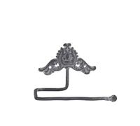 French Shabby Chic Grey Toilet Roll Holder Wall Mounted Iron Metal