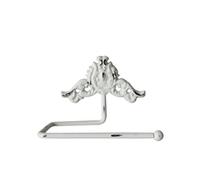 French Shabby Chic White Toilet Roll Holder Wall Mounted Iron Metal