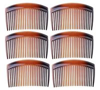 French Side Comb for Women 6Pcs 3 x2" Exquisite Leaf-shaped Hair Side Combs DIY Plastic Hair Styling Comb Decorative Combs for Styling, Wedding, Banquet, For