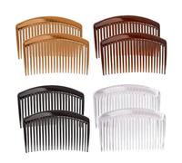 French Side Combs Women Hair Comb Strong Hold Hair Clips Accessories Plastic Twist Decor Comb Hair Clips Bridal Wedding Veil Teeth Hair Combs for Female (8pc, 12pc)