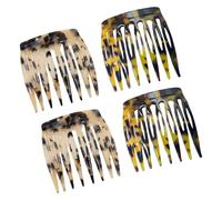 French Side Hair Combs 4 Pieces Acetate Side Clip For Thick Fine Curly Hair Women Girls Styling Accessories