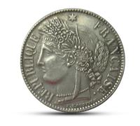 French Silver Coins, France Antique Coin, Napoleonic Ancient Coin Collection, Old Coins for Collectors, Vintage French Empire Gift for Collector - Marianna 1849