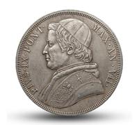 French Silver Coins, France Antique Coin, Napoleonic Ancient Coin Collection, Old Coins for Collectors, Vintage French Empire Gift for Collector - Pope Pius IX 1848