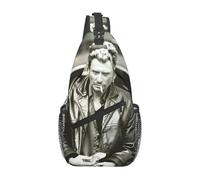 French Singer Rock Music Johnny Hallyday Sling Chest Crossbody Bag Men Fashion Shoulder Backpack for Travel Cycling