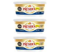 French Slightly Salted Spreadable Presidents 3x250g (3x250g)