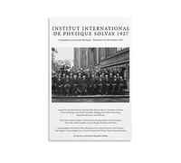 French Solvay Conference Poster, Solvay 1927 Print, Fifth Solvay International Conference, Physics P Print Canvas Poster Bedroom Decor Sports Landscape Office Room Decor Gift 24x36inch(60x90cm)